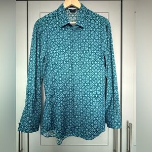 Versace Collection Teal Geometric Shirt